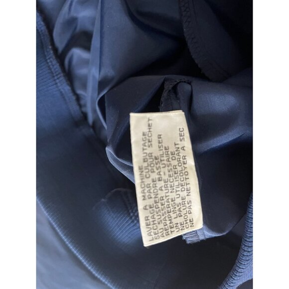 Vtg 1980's Eddie Bauer Men's Navy Blue Pullover Windbreaker Jacket Snap Closure - Picture 9 of 10